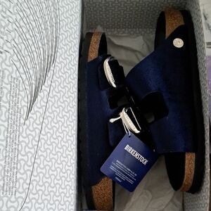 Birkenstock Midnight Blue Arizona Big Buckle Rivet Logo Sandals